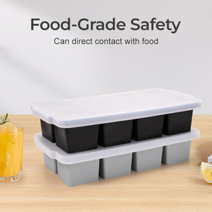 Moule à glaçons en silicone de qualité alimentaire à 8 compartiments, sans BPA, avec cadre en acier renforcé, vente en gros du fabricant - Product Image 3