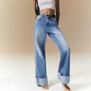 Jeans de Mujer de Tiro Bajo Personalizados, Pierna Ancha, Estilo Vintage, Streetwear, Holgados, Rectos, Oversize, Lavados, Baggy, para Chicas - ¡Lo Más Vendido de 2025! - Product Image 1