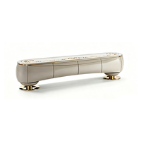Meuble buffet de luxe royal élégant avec plateau en marbre, console de rangement en bois massif pour salle à manger, meuble TV moderne pour salon