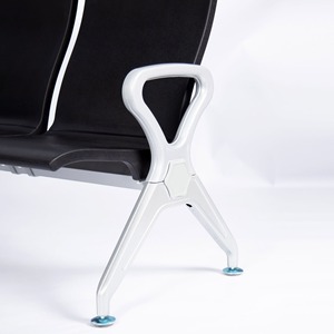 เก้าอี้พักคอยแบบสามที่นั่งทรง PU สำหรับโรงพยาบาล พร้อมราวจับ - Product Image 3