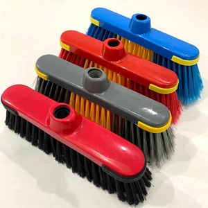 Balai en plastique Yingjia à prix réduit avec manche en bois et poils doux pour le nettoyage des sols domestiques – Escobas Para Barrer - Product Image 1