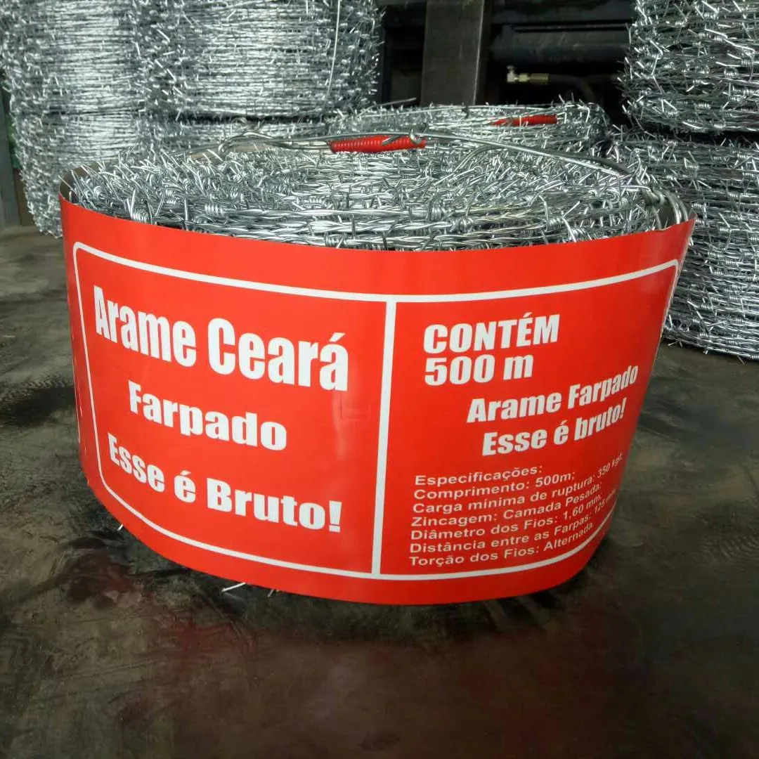 1.6 millimetri 500m 25kgs/roll Arame farpado di Sicurezza Zincato a Caldo Filo Spinato per il Brasile