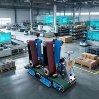 Machine à poncer les métaux, équipement de polissage à plat, bande abrasive pour le finissage des surfaces en acier inoxydable