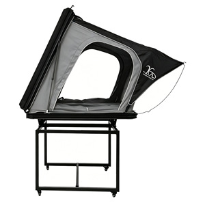Tenda <span class=keywords><strong>da</strong></span> Tetto Rigida in Alluminio con Lucernario Panoramico e Apertura Laterale, Tenda Pieghevole per Auto SUV 4x4 e <span class=keywords><strong>Campeggio</strong></span> Fuoristrada - Product Image 6