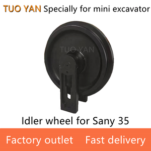 Suku cadang roda penggali Mini, untuk Sany 35 <span class=keywords><strong>idler</strong></span> <span class=keywords><strong>roller</strong></span> suku cadang mesin konstruksi SY35 roda pemandu - Product Image 2