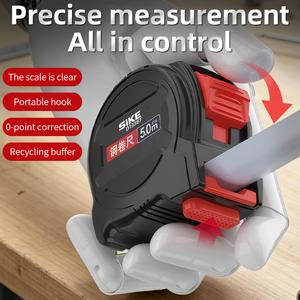 Ruban à mesurer en acier avec fonction d'auto-verrouillage, longueurs de ruban personnalisables de 3m, 5m, 7,5m, 10m. Ruban à mesurer. - Product Image 1
