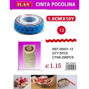 Ilana Cinta Pocolina 1.0Cmx10Y Nastro Blu per Artigianato e Decorazioni - Product Image 3