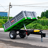 Mini-tracteur de haute qualité Zeyi, directement de l'usine, avec composants centraux à engrenages, et remorque basculante durable pour le transport agricole
