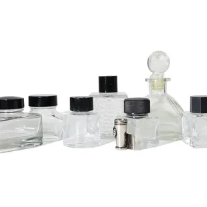 Inkwell Jars Glass Bottle Manufacturer Custom Polygonal Clear Glass Bottle