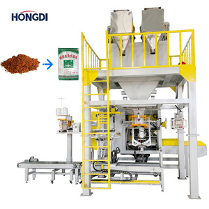 Machine d'ensachage automatique de poudre plastique 25kg 50kg, ligne industrielle de pesage et de remplissage pour farine, engrais, produits chimiques, 6 sacs/min - Product Image 1