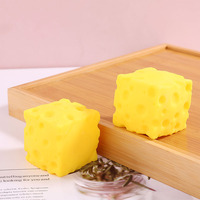 Grand cube de fromage jaune moelleux anti-stress, jouet à presser à rebond lent, jouets en forme de fromage géants pour enfants