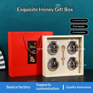 Boîtes cadeaux de miel de qualité supérieure avec logo personnalisé, ensembles d'emballages vides élégants à vendre - Product Image 2