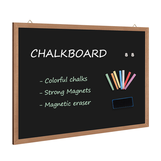 Wooden Frame Magnetic Black Board Writing Display Chalk Piece Boards for Message