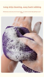 Bath Towels and Floor Mats Exfoliating African Net Bath <b>Sponge</b> Washcloth with Rope <b>Shower</b> Bath Net Body Scrubber for Smooth - Product Image 6