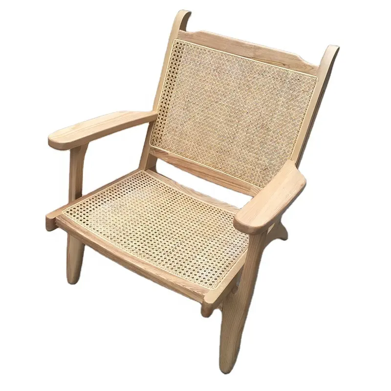 Vintage Dänischen Hans Wegner Einfach Gewebten Holz Lounge Stuhl