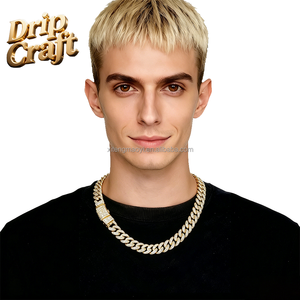 Nueva Cadena Cubana de Hip-hop de 12 mm con Triple Hilera de Diamantes de Imitación, Totalmente Cubierta de Diamantes de Imitación y Chapada en Oro, Imprescindible para los Amantes de la Moda. - Product Image 4