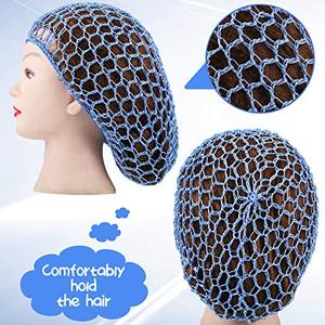 SOLPOP Filets à <span class=keywords><strong>cheveux</strong></span> longs pour femmes, en maille douce <span class=keywords><strong>de</strong></span> rayonne tricotée au crochet, pour le sommeil et les professionnels du secteur <span class=keywords><strong>de</strong></span> la restauration - Product Image 3