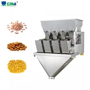 Semi-automático doagem 1 2 4 cabeças, máquina de enchimento de pesador linear para ervas de arroz, produtos adesivos