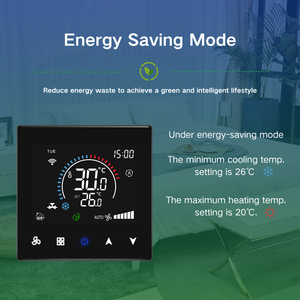Thế Hệ Mới Hiển Thị Đầy Màu Sắc AC Nhiệt Cho Cuộn Dây Quạt Đơn Vị Điều Hòa Không Khí Nhiệt Với 3-Tốc Độ Hẹn Giờ Chế Độ Nhiệt - Product Image 4