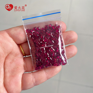 Hình vuông tổng hợp Corundum lỏng đá quý công chúa cắt 3 #5 #8 # <span class=keywords><strong>Ruby</strong></span> Corundum Stones - Product Image 3