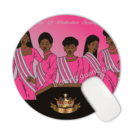 Tapis de souris rond personnalisé NSPDK Sorority, base en caoutchouc antidérapante, accessoires informatiques, vente chaude