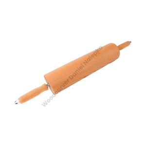 Rodillo de Madera de Haya Profesional de Primera Calidad, 80-50, para Hacer Masa de Panadería y Pastelería, Ecológico, Apto para Lavavajillas, Diseño Sólido, WC-0069 - Product Image 2