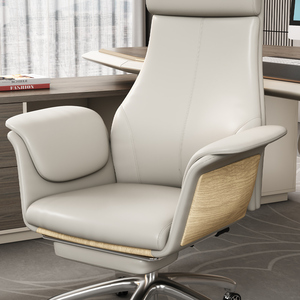 Chaise de bureau de luxe en cuir meilleure chaise de bureau ergonomique fauteuil de direction en cuir de vachette véritable - Product Image 5