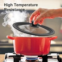 Casserole universelle en silicone de remplacement directement en usine-Couvercle en verre de silicone pour casserole universelle