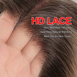 <span class=keywords><strong>Parrucca</strong></span> Sintetica Lace Front Julianna in Fibra Kanekalon Futura 13X4 con Onde Morbide, Meches Lunghe Ombré e Attaccatura Pre-Pizzicata <span class=keywords><strong>per</strong></span> Donna e Ragazza - Product Image 5