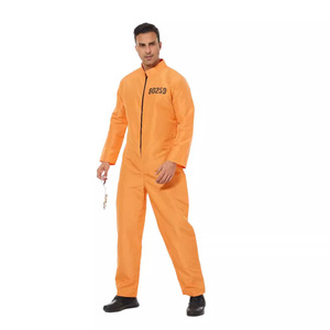 Orange Prison Prisonnier Cosplay <span class=keywords><strong>Morbius</strong></span> Prison Combinaison Costumes Halloween pour Hommes Adultes S0259 - Product Image 3