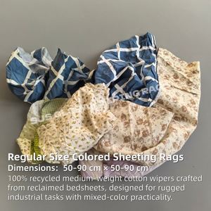 Paño de limpieza de algodón 100% reciclado de colores, 5KG-100KG, con gran absorción de agua y aceite - Product Image 2