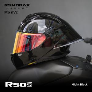 RSMORAX Dual Visor Full-Flip Unisex R50Spro <span class=keywords><strong>Casco</strong></span> de motocicleta ABS Equipo de seguridad de protección para hombres Mujeres Montar en <span class=keywords><strong>bicicleta</strong></span> Tamaño <span class=keywords><strong>XL</strong></span> - Product Image 4