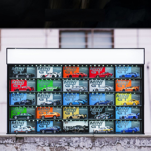 1:64 MINI GT 9 Grid Display Diecast Estacionamiento Luz LED Acrílico Vitrina Mini GT Vitrina - Product Image 5