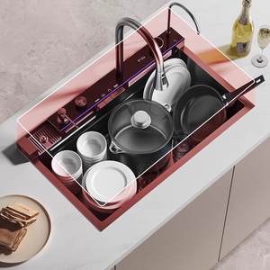 Fregadero de Cocina Grande de un Solo Tazón, Acero Inoxidable 304 con Colador, Diseño Moderno para el Hogar - Product Image 6