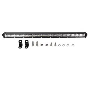 Yardımcı tek sıra araba çatı 12v 20 inç 4x4 Led Off Road ışığı Bar ile park lambası tampon Drl Led sürüş ışık çubuğu