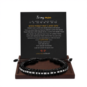 Nouveau bracelet en cuir tressé à la main à trois couches avec pierre naturelle, motif <span class=keywords><strong>code</strong></span> <span class=keywords><strong>Morse</strong></span> - Product Image 1