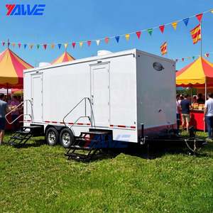 Remolque Portátil Prefabricado para <span class=keywords><strong>Alquiler</strong></span>, Baño Exterior Móvil, Remolque Portátil con Ducha y Baño en Venta - Product Image 1
