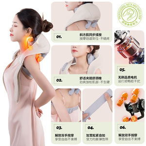 Zhigao Neck And Shoulder Massager With Heating Infrared Therapy USB Rechargeable For Cervical Spine Back Massage - Product Image 2