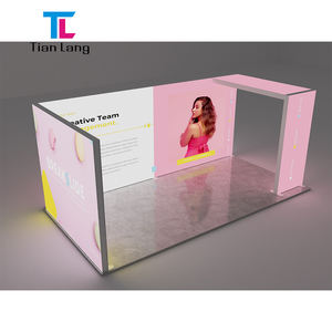 Cabina de 3 paredes en forma de U, exposición de esquina, caja de luz de pie de doble cara, caja de luz de cabina de exhibición de Feria Comercial - Product Image 6