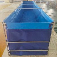 Quadratische Wassertanks mit Metallrahmen und PVC-Plane für Fischzucht und Wasserspeicherung