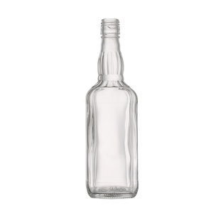 En gros vide 700 ml carré clair whisky <span class=keywords><strong>alcool</strong></span> bouteilles de <span class=keywords><strong>brandy</strong></span> en verre avec couvercle à vis - Product Image 1