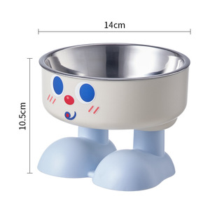 Bol pour chat Harry YaYa Cat Bowl Dopamine Big Eye Stem Bowl rose antidérapant anti-renversement pour chats et chiens - Product Image 4