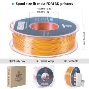 Chất Lượng Cao Màu Kép Lụa PLA <span class=keywords><strong>Filament</strong></span> 1.75Mm 1Kg Vàng Đồng Cho Nghệ Thuật <span class=keywords><strong>3D</strong></span> In Ấn Trang Trí Nội Thất Và Tự Làm Dự Án - Product Image 5