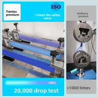 Bande de résistance TPE bleue petite taille pour fitness et mise en forme des fessiers ; Boucle de résistance pour entraînement de force, squats, levées de hanche, étirements