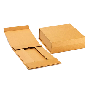 Boîte d'emballage cadeau pliable haut de gamme avec logo personnalisé papier kraft en carton rigide fermeture magnétique paillettes photo bronzée réutilisable - Product Image 3