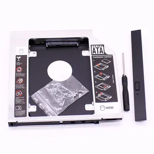 알루미늄 2nd HDD 캐디 9.5mm SATA 3.0 Optibay 하드 디스크 드라이브 박스 인클로저 DVD 어댑터 케이스 2.5 SSD 캐디 HDD 노트북
