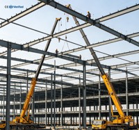 Bâtiment d'entrepôt industriel préfabriqué en structure métallique - Marque Yi Guanlin, garantie 5 ans, fabricant sur mesure sur site