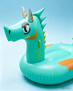 Bouée gonflable dinosaure de dessin animé, PVC épais avec poignées de sécurité, <span class=keywords><strong>radeau</strong></span> anti-fuite pour enfants et adultes, piscine et <span class=keywords><strong>plage</strong></span>, lac - Product Image 3