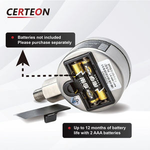 เกจ์วัดแรงดันดิจิตอลแบบพกพา LCD พร้อมเกลียว G1/4 M20 สำหรับน้ำ น้ำมัน ไฮดรอลิก ใช้แบตเตอรี่ - Product Image 5