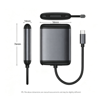 Hub USB-C 4-en-1, double USB-C 4K 60Hz, adaptateur multiport Type-C avec charge PD 100W et USB 3.0, adaptateur d'affichage double écran